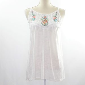 Gorgeous Embroidered Relax Fit Tank Top. New without tags.  Never worn.